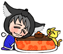 Wolf person story.winter sticker #8816214