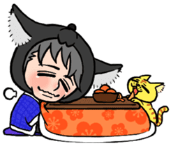 Wolf person story.winter sticker #8816214