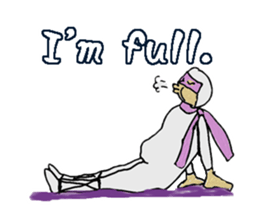 White ninja style sticker #8816267