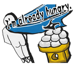 White ninja style sticker #8816268