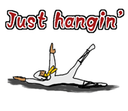 White ninja style sticker #8816273