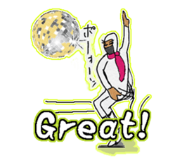 White ninja style sticker #8816278