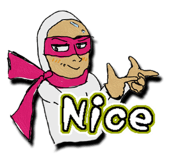 White ninja style sticker #8816290