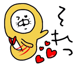 Seal and fried shrimp sticker #8817507