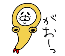 Seal and fried shrimp sticker #8817510