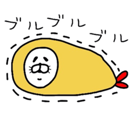 Seal and fried shrimp sticker #8817511