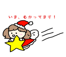 Cute girl  Yumi, the Christmas version sticker #8818190