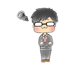 Glasses men's everyday sticker #8818650