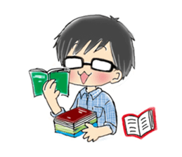 Glasses men's everyday sticker #8818657