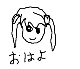 japanese girl moe sticker #8819069