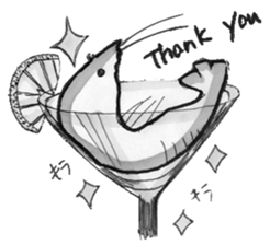 monochrome crawfish sticker #8823869