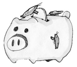 monochrome crawfish sticker #8823878