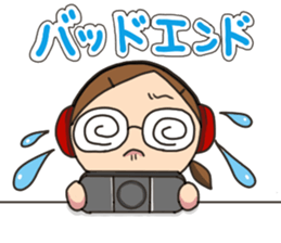 Daily life of the girl liking a game sticker #8825831