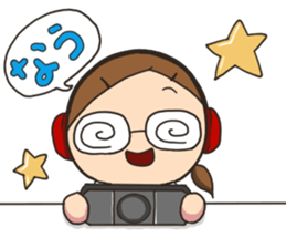 Daily life of the girl liking a game sticker #8825833