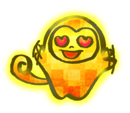 Glitter golden monkeys stickers sticker #8825971