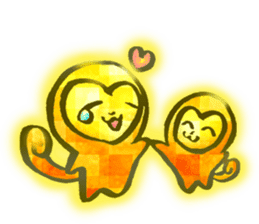 Glitter golden monkeys stickers sticker #8825976
