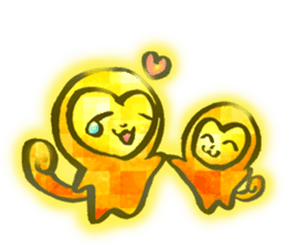 Glitter golden monkeys stickers sticker #8825976