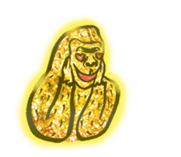 Glitter golden monkeys stickers sticker #8825978