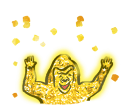 Glitter golden monkeys stickers sticker #8825979