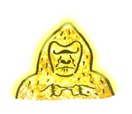 Glitter golden monkeys stickers sticker #8825984