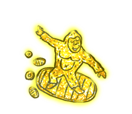 Glitter golden monkeys stickers sticker #8825992