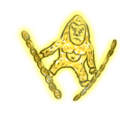 Glitter golden monkeys stickers sticker #8825994