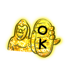 Glitter golden monkeys stickers sticker #8825997