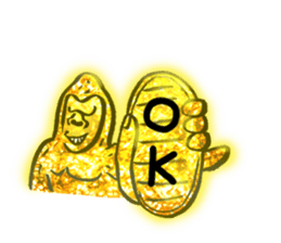 Glitter golden monkeys stickers sticker #8825997