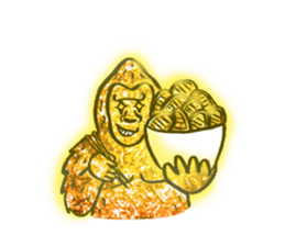 Glitter golden monkeys stickers sticker #8825998