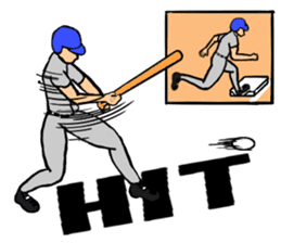 Hotblooded! A baseball guy sticker #8826753