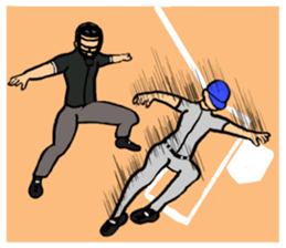 Hotblooded! A baseball guy sticker #8826757