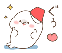 Sticker of a cute seal winter sticker #8827325