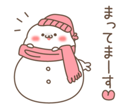 Sticker of a cute seal winter sticker #8827335