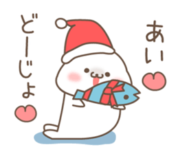Sticker of a cute seal winter sticker #8827350