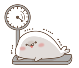 Sticker of a cute seal winter sticker #8827360