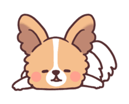 fluffy papillon dog sticker #8828247