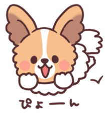 fluffy papillon dog sticker #8828256