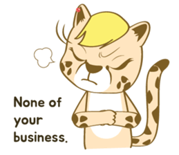 An attractive girl of cheetah sticker #8829329