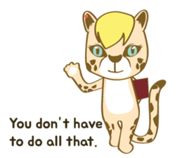 An attractive girl of cheetah sticker #8829331
