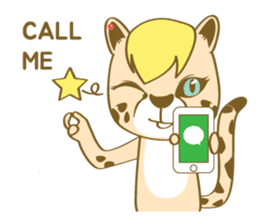 An attractive girl of cheetah sticker #8829338