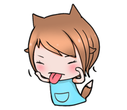 Fox girl 02 sticker #8829964