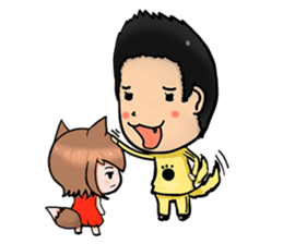 Fox girl 02 sticker #8829966