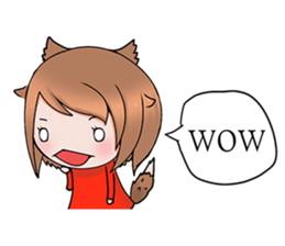 Fox girl 02 sticker #8829983