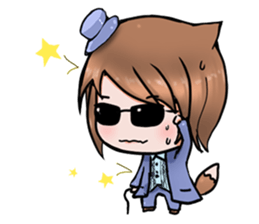 Fox girl 02 sticker #8829984