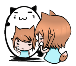 Fox girl 02 sticker #8829986