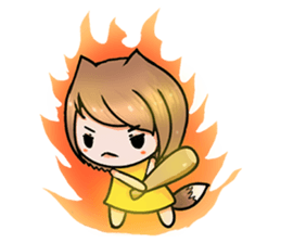 Fox girl 02 sticker #8829996