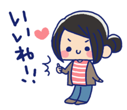 Pretty casual girl sticker #8830726