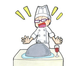 Chef is wears glasses sticker #8831046