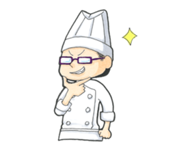 Chef is wears glasses sticker #8831079