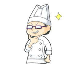 Chef is wears glasses sticker #8831079